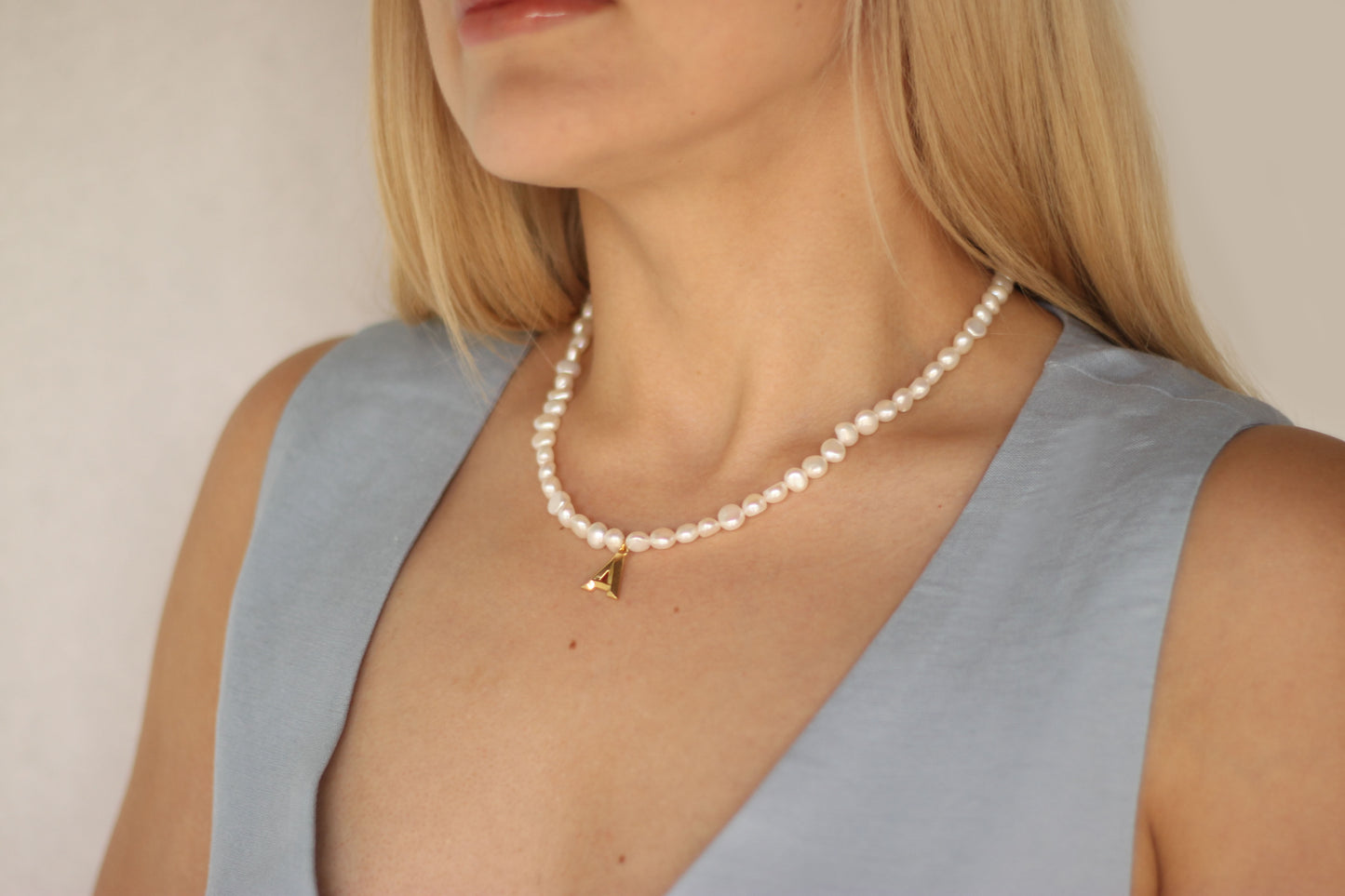 PEARL INITIAL NECKLACE