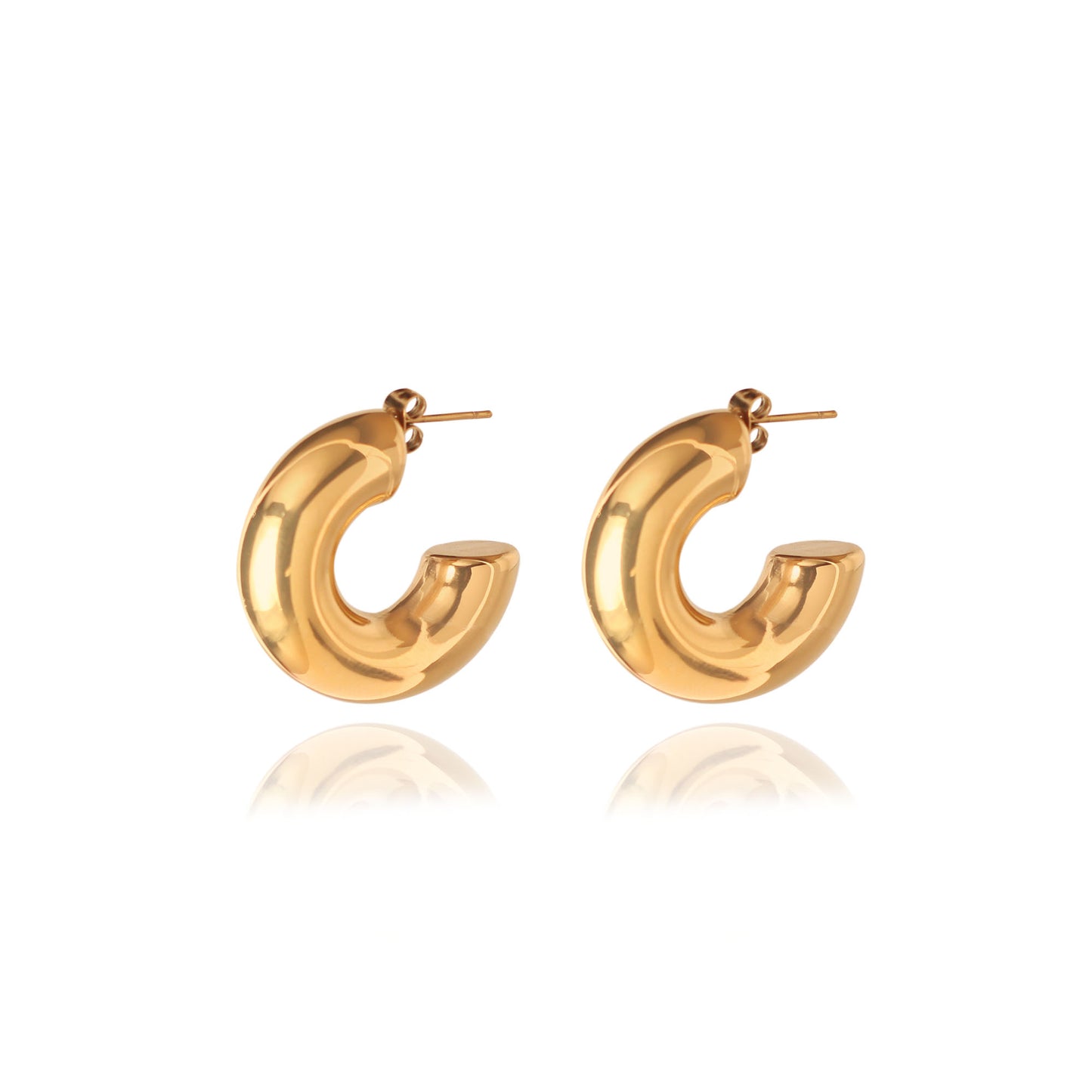 CHUNKY GOLD HOOPS