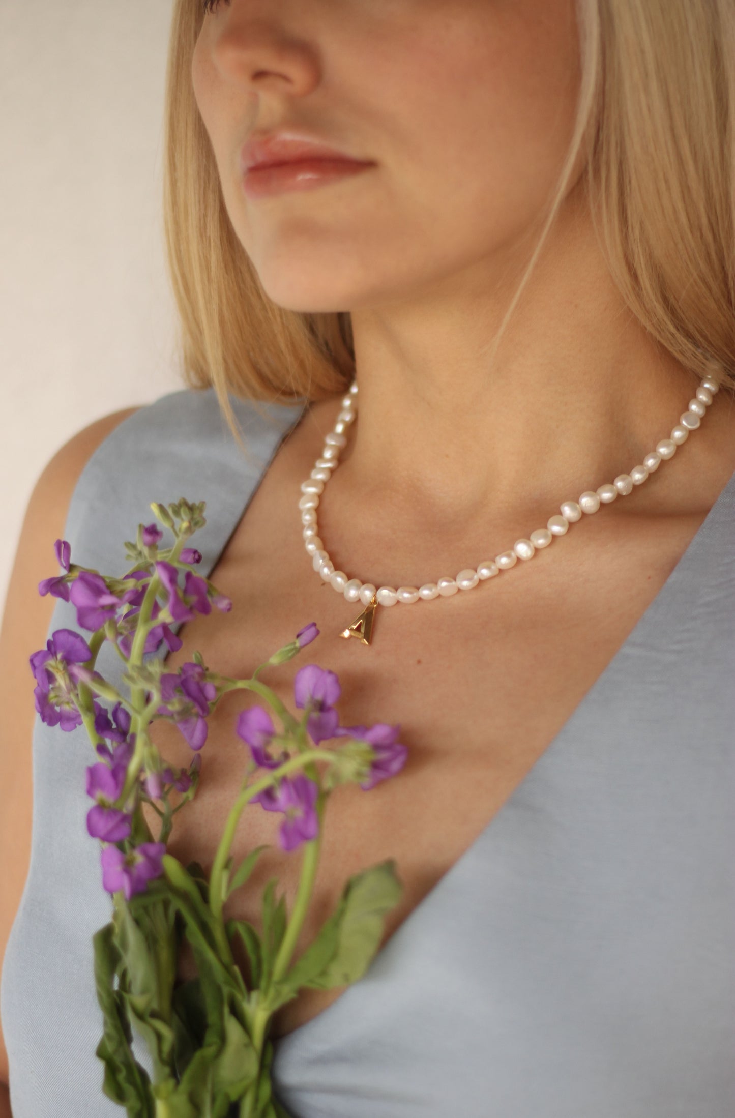 PEARL INITIAL NECKLACE