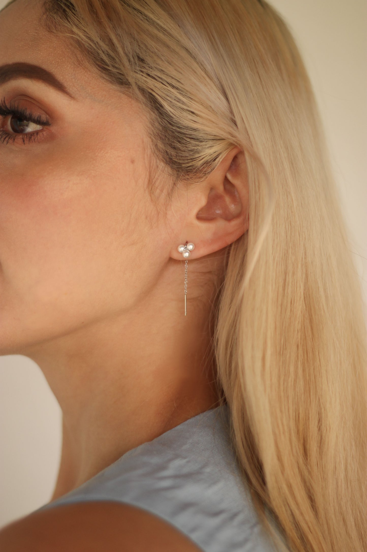 AMIE SILVER THREAD EARRINGS