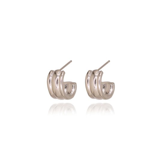 MAYA SILVER HOOPS